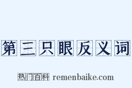 第三只眼反义词是什么意思的图片